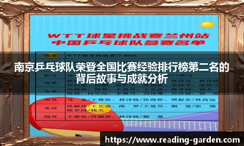 南京乒乓球队荣登全国比赛经验排行榜第二名的背后故事与成就分析